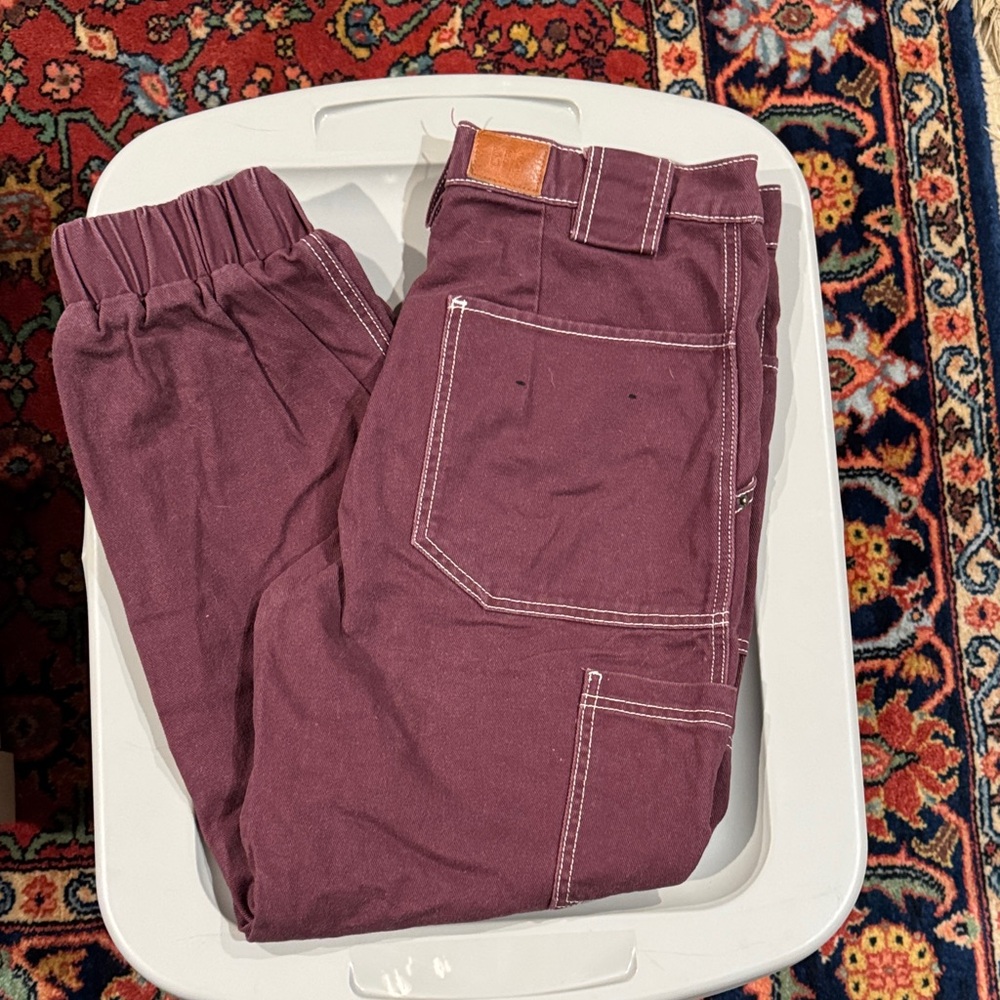 Urban Outfitters Maroon Utility Pants